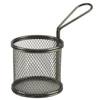 9cm Black Round Fryer Serving Basket